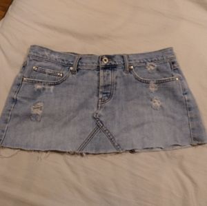 Taunt Distressed Style Denim Skirt